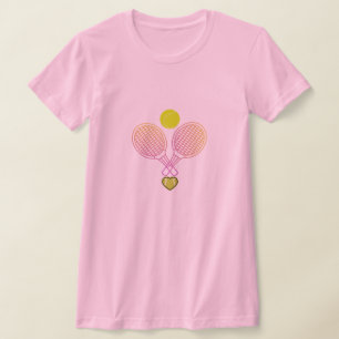 "Tennis Vibes" Schläger Design T-Shirt – Simple &
