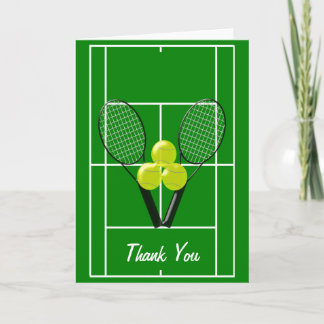 Tennis Vielen Dank Dankeskarte