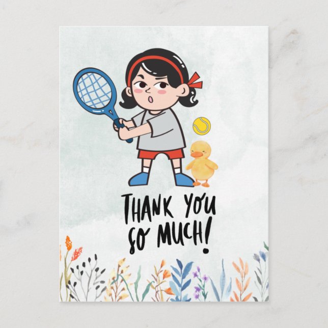 Tennis Vielen Dank für Ihre Karte für Coach Mädche (Vorderseite)