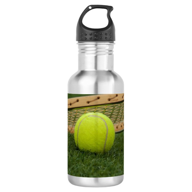 Tennis Wasserflasche aus Edelstahl (Vorderseite)