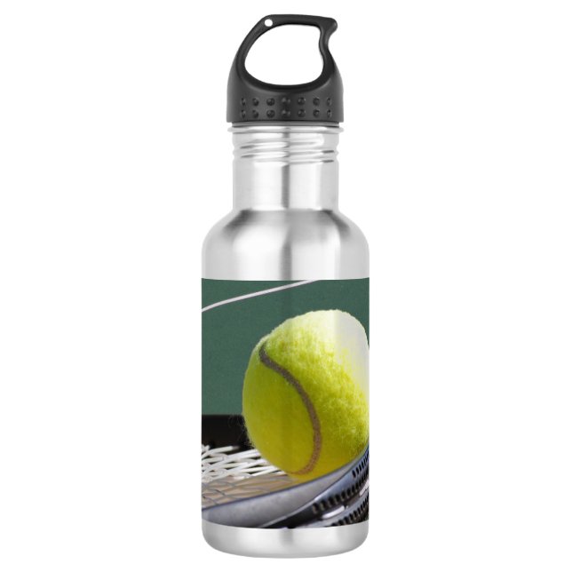 Tennis Wasserflasche aus Edelstahl (Vorderseite)