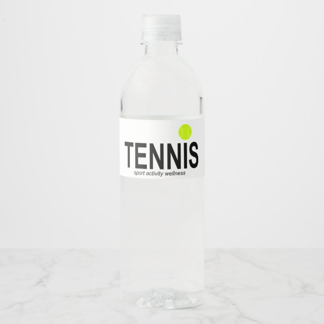 Tennis Wasserflaschenetikett (Vorderseite)
