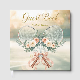 Tennis Wedding Guest Book – Floral Racket  Gästebuch