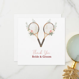 Tennis Wedding Thank You Card  Dankeskarte