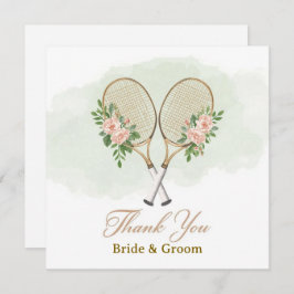 Tennis Wedding Thank You Card  Dankeskarte