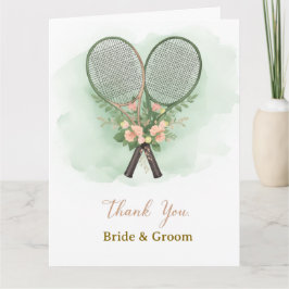 Tennis Wedding Thank You Card  Dankeskarte