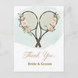 Tennis Wedding Thank You Card  Postkarte