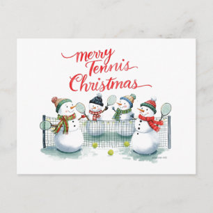 Tennis Weihnachten  Festlicher Schneemann 