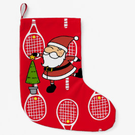 Tennis Weihnachten mit dem Weihnachtsmann Kleiner Weihnachtsstrumpf