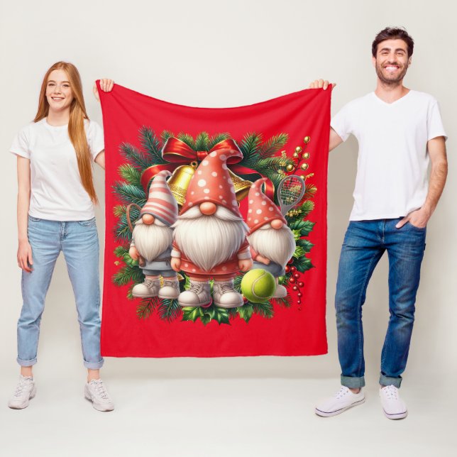 Tennis Weihnachten mit Tennisball Fleecedecke (Beispiel)