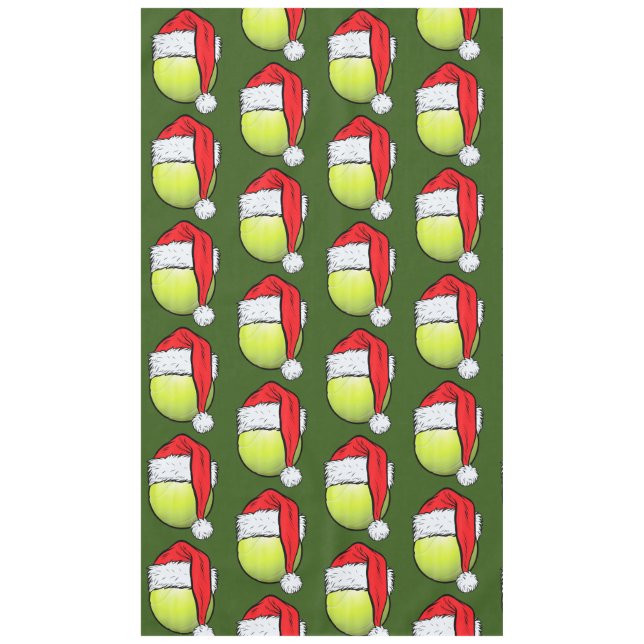 Tennis Weihnachten mit Tennisball für Spieler Tischdecke (Vorderseite)