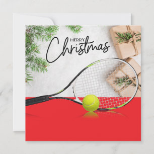 Tennis Weihnachten mit Tennisball und Schläger