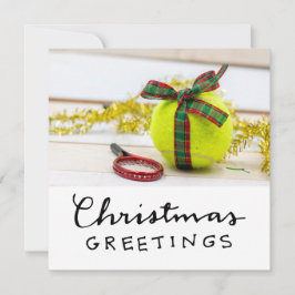 Tennis Weihnachten mit Tennisball und Schläger