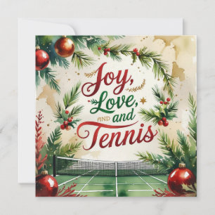 Tennis Weihnachten mit Tennisball und Schläger