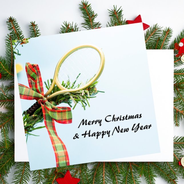 Tennis Weihnachten mit Tennisball und Schläger (Von Creator hochgeladen)