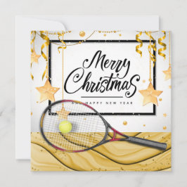 Tennis Weihnachten mit Tennisball und Schläger