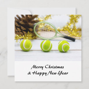 Tennis Weihnachten mit Tennisball und Schläger