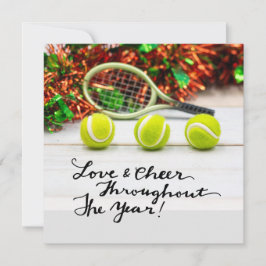 Tennis Weihnachten mit Tennisball und Schläger