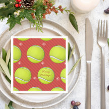 Tennis Weihnachten Party Rotes festliches Ball & S