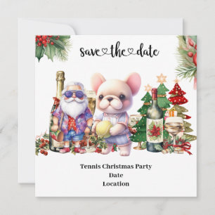 Tennis Weihnachten Thema für Tennis Party Invitati Save The Date