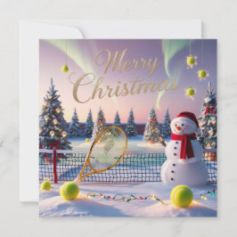 Tennis Weihnachts-Feierliche Spiele Feiertagskarte
