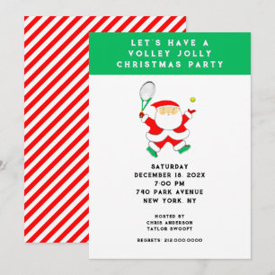 Tennis Weihnachts-Party Einladungen