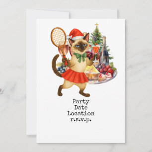 Tennis Weihnachts-Party für Cat Lovers Einladung