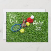 Tennis Weihnachts-Party für Tennisspieler mit Kuge