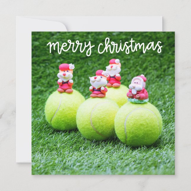 Tennis Weihnachtsball mit dem Weihnachtsmann (Vorderseite)