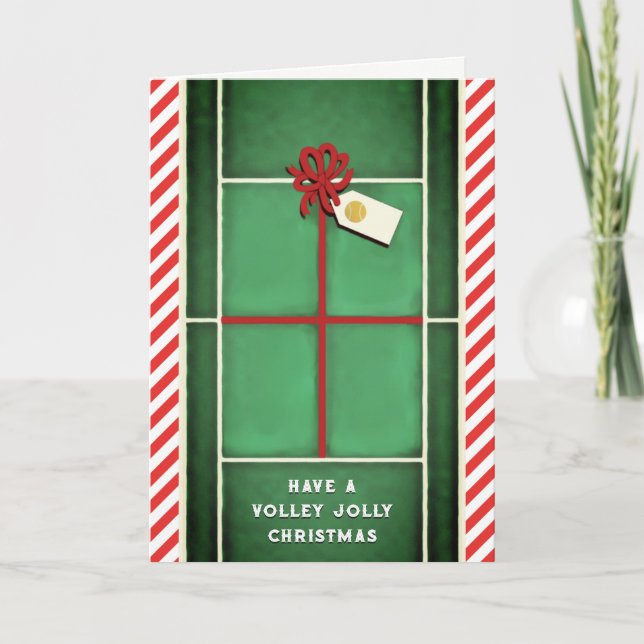 Tennis Weihnachtsfeiertagen Grußkarten Feiertagskarte (Vorderseite)