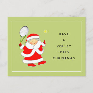 Tennis Weihnachtsfest Feiertagspostkarte