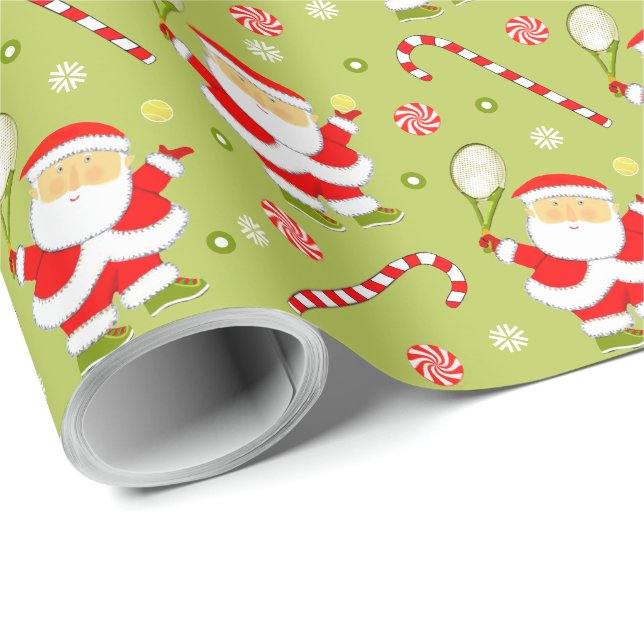 Tennis Weihnachtsgeschenk Geschenkpapier (Rolleneckpunkt)