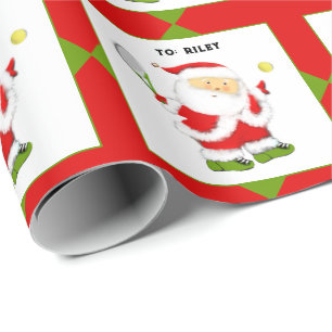 Tennis-Weihnachtsgeschenk Geschenkpapier