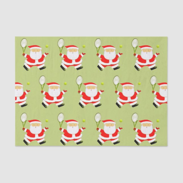 Tennis Weihnachtsgeschenk Seidenpapier (Vorderseite)