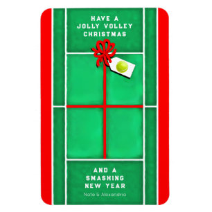 Tennis-Weihnachtsgeschenkkarte Magnet