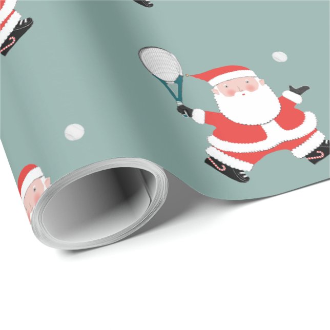 Tennis-Weihnachtspapier Geschenkpapier (Rolleneckpunkt)