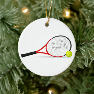 Tennis-Weihnachtsschmuck Keramik Ornament
