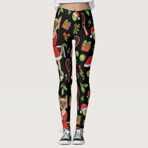 Tennis-Weihnachtsthema für Siamkatzenliebhaber Leggings