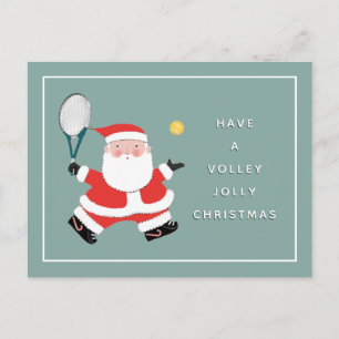 Tennis Weihnachtsurlaub Grußkarte Feiertagspostkarte
