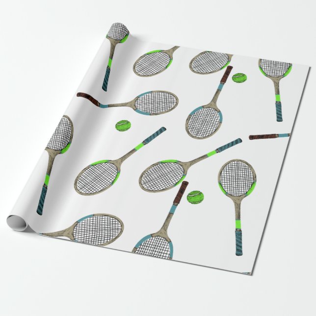 Tennis Wrapping-Papier Geschenkpapier (Ungerollt)