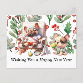 Tennis wünscht Ihnen ein glückliches neues Jahr Feiertagspostkarte