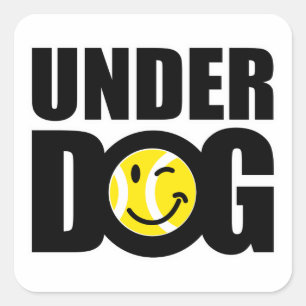 Tennis-Zitat Quadratischer Aufkleber