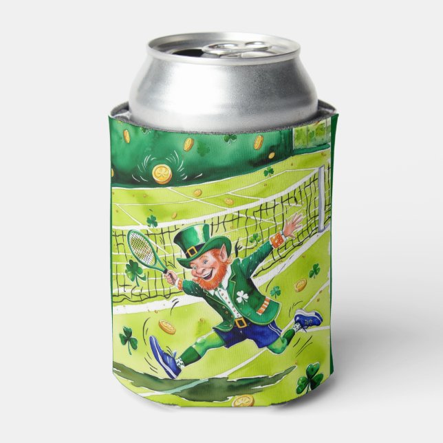 Tennis zum St. Patrick's Day Dosenkühler (Kanne Vorderseite)