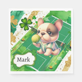 Tennis zum St. Patrick's Day Serviette