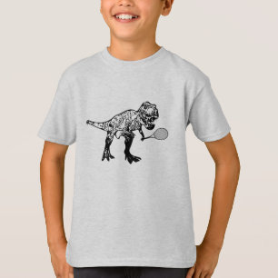 Tennisaurus Rex scherzt Dinosaurier T-rex, das T-Shirt