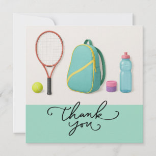 Tennisausrüstung Schläger für Spieler Dankeskarte