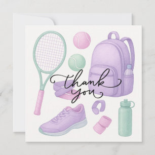 Tennisausrüstung Schläger für Spieler Dankeskarte