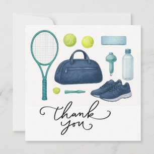Tennisausrüstung Schläger für Spieler Dankeskarte