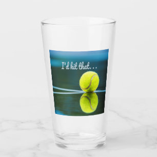 Tennisball, auf den ich dieses lustige Geschenk tr Glas