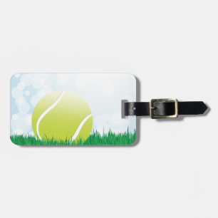 Tennisball auf Gras Gepäckanhänger